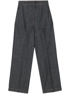 high-rise wide-leg jeans
