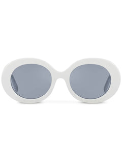 logo-embossed round-frame sunglasses
