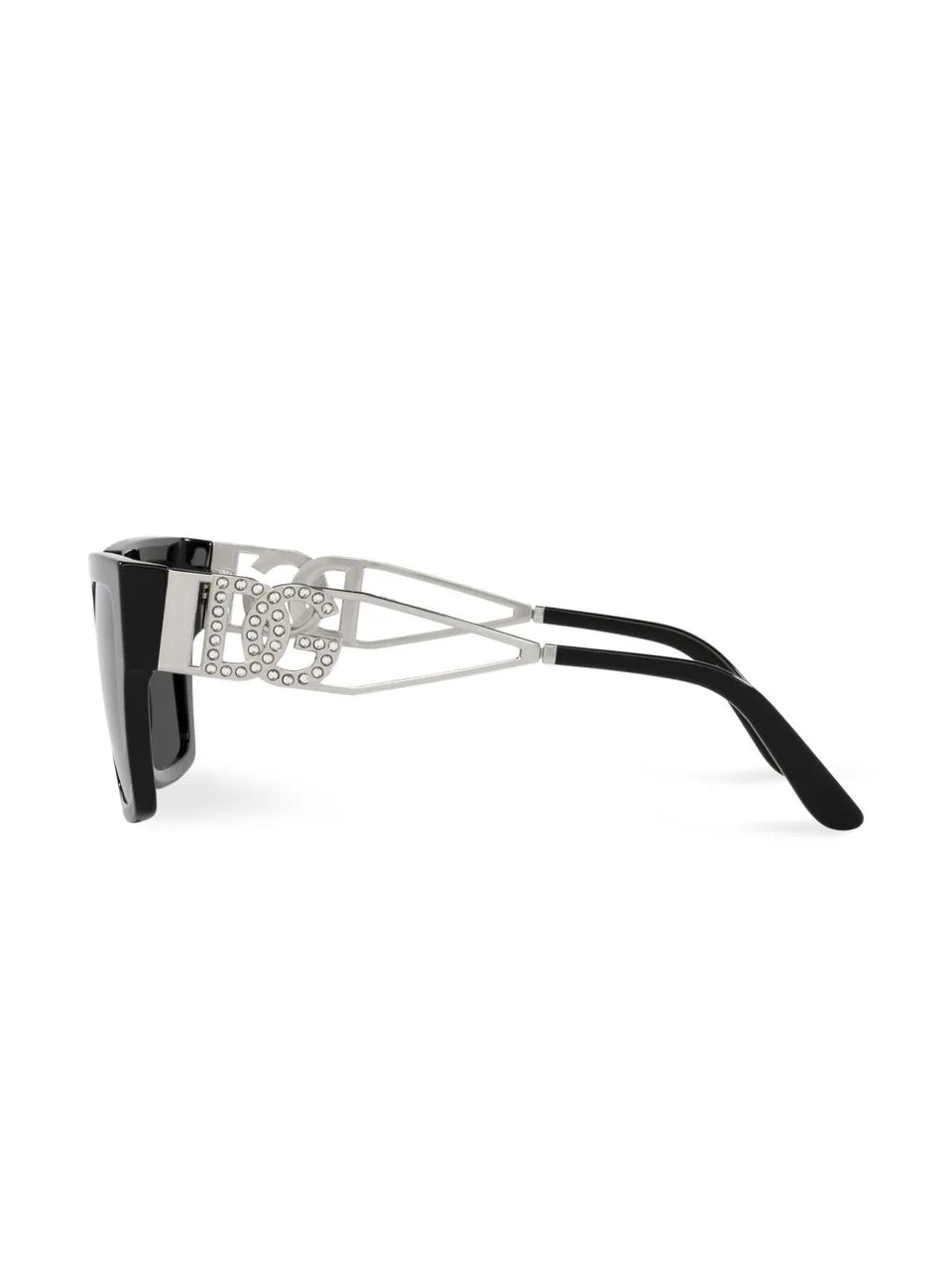 crystal-embellished square-frame sunglasses