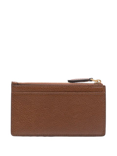 zipped leather coin pouch