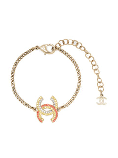 2000s CC-logo rhinestone-embellished bracelet