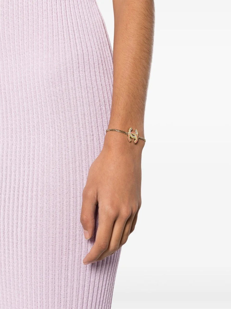 2000s CC-logo rhinestone-embellished bracelet