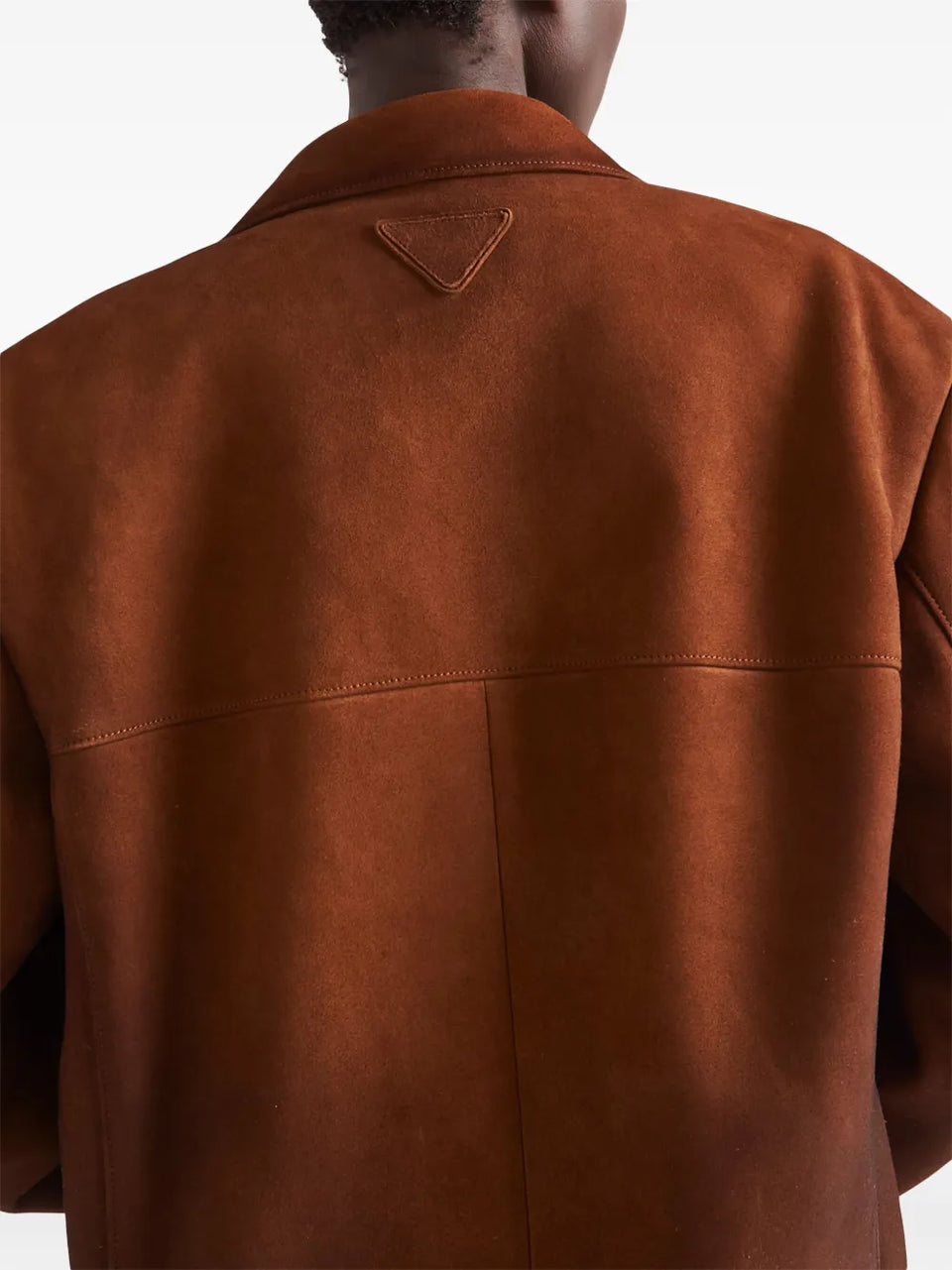 single-breasted suede blazer