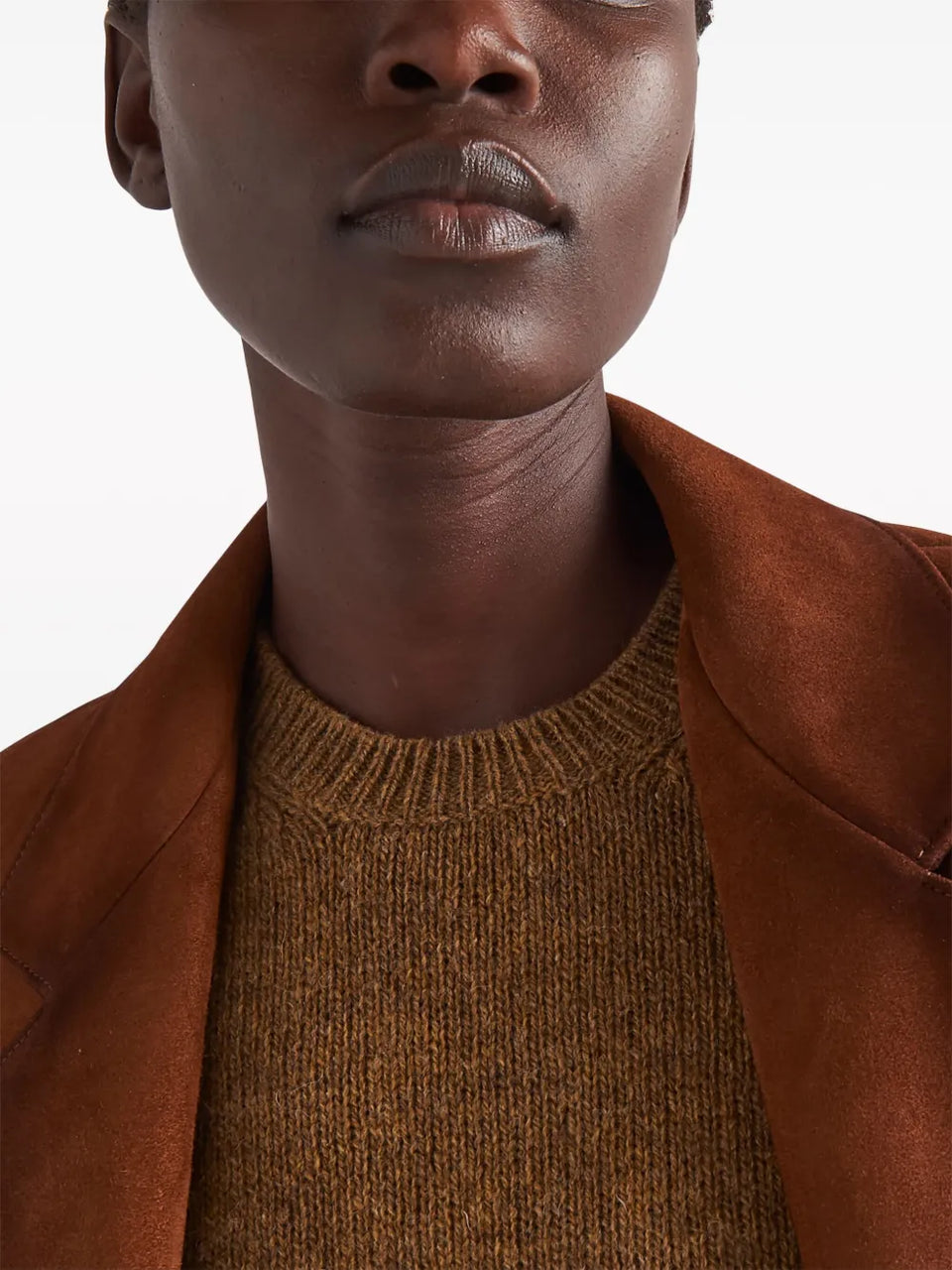 single-breasted suede blazer
