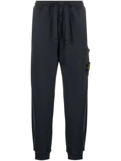 Compass-badge cotton track pants