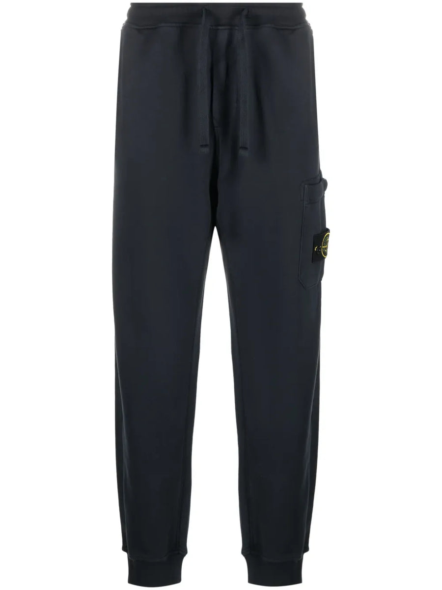 Compass-badge cotton track pants