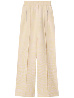 houndstooth-jacquard wool-blend trousers