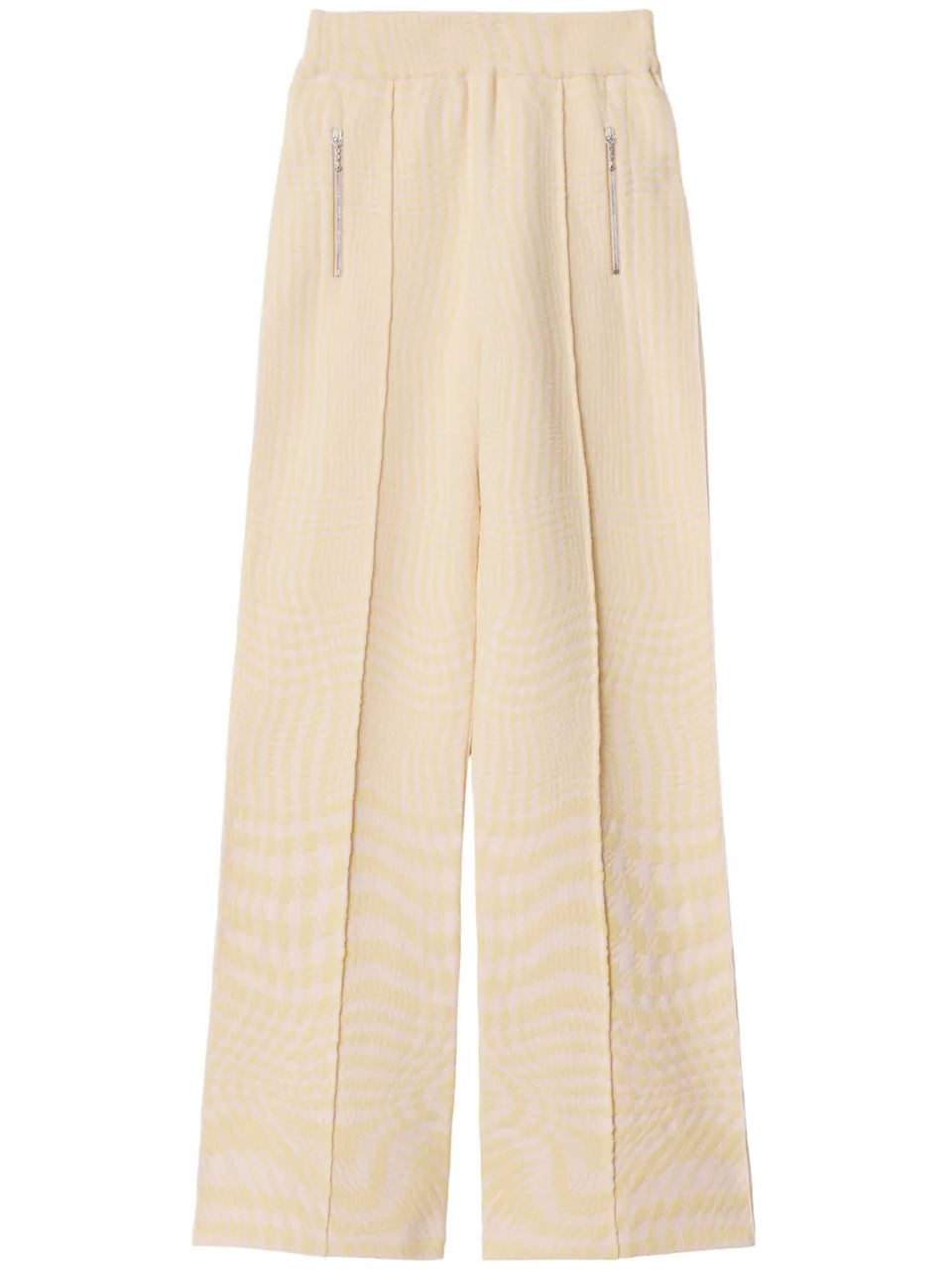 houndstooth-jacquard wool-blend trousers