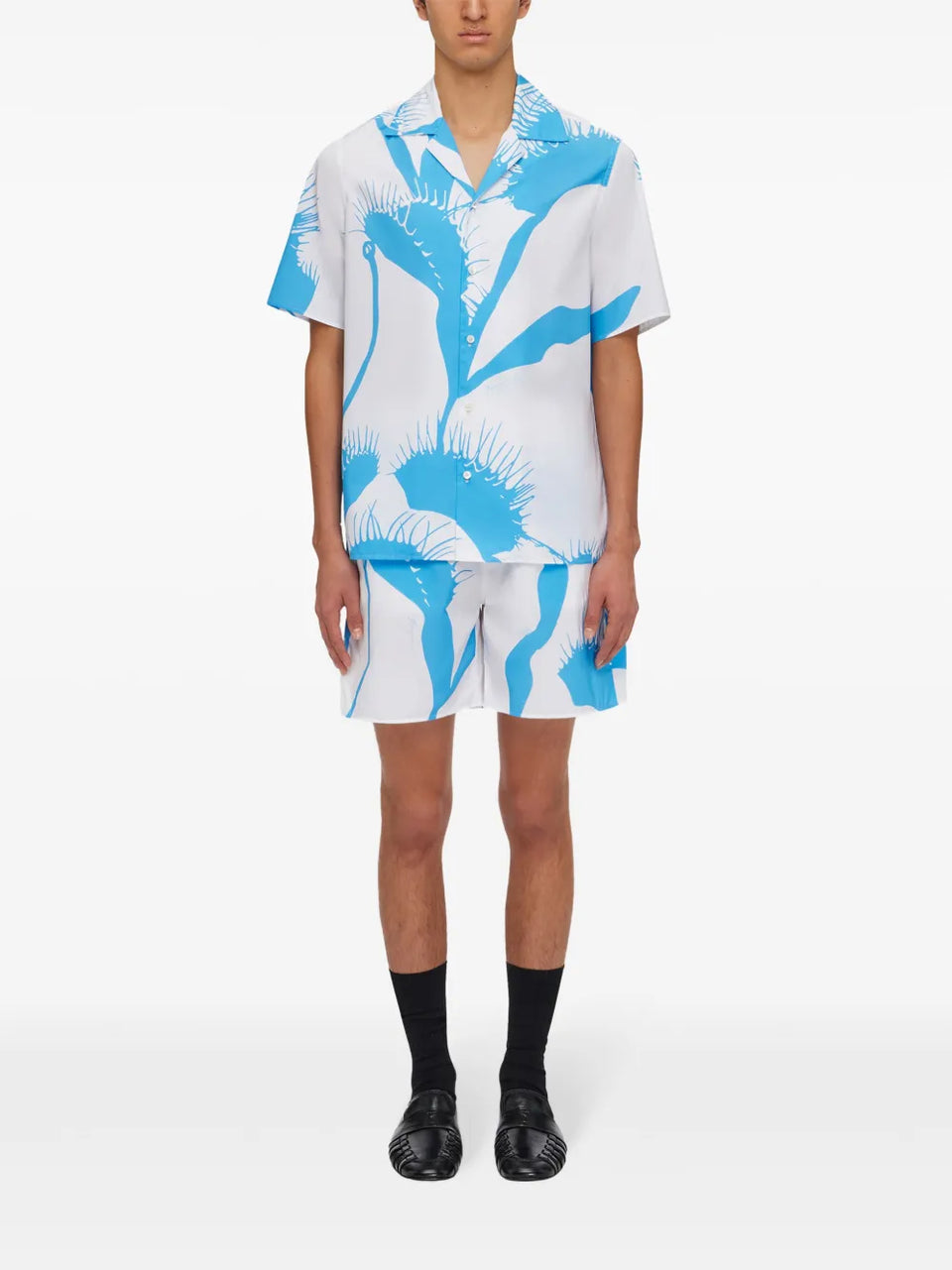 Venus-print cotton bermuda shorts
