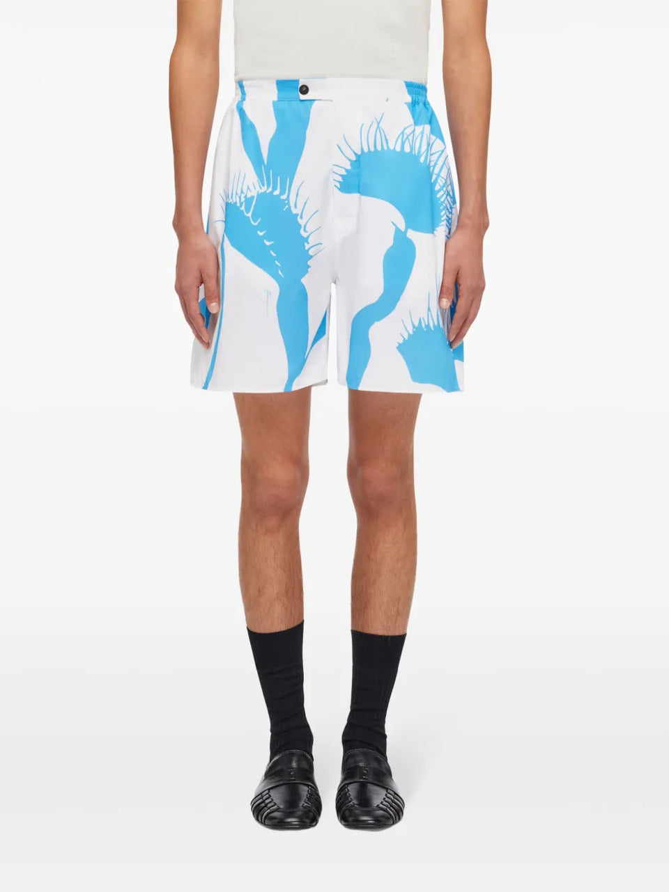 Venus-print cotton bermuda shorts