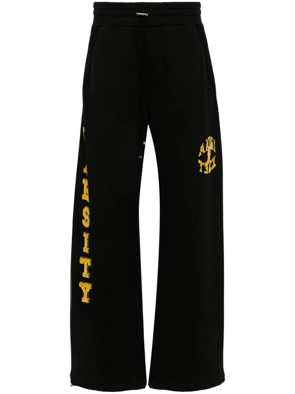 flocked-logo cotton track pants