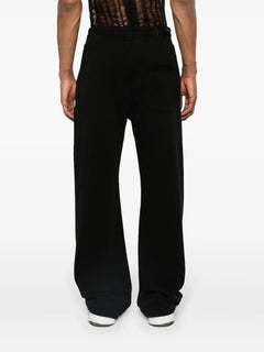 flocked-logo cotton track pants