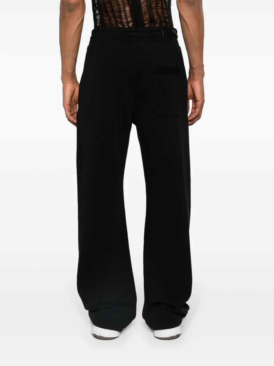 flocked-logo cotton track pants