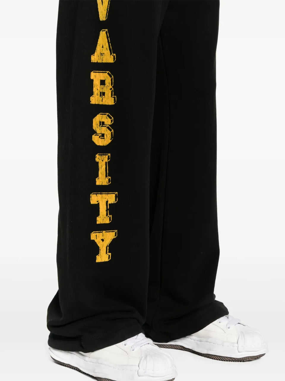 flocked-logo cotton track pants