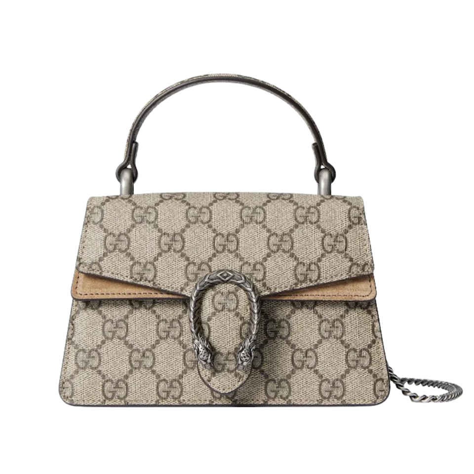 Gucci Dionysus Mini Top Handle Bag Beige/Ebony