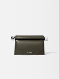 Jacquemus La Pochette Rond Carre Dark Khaki