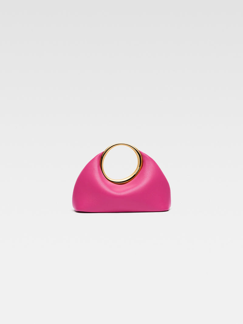 Jacquemus The Small Calino Nappa Leather Handbag Dark Pink