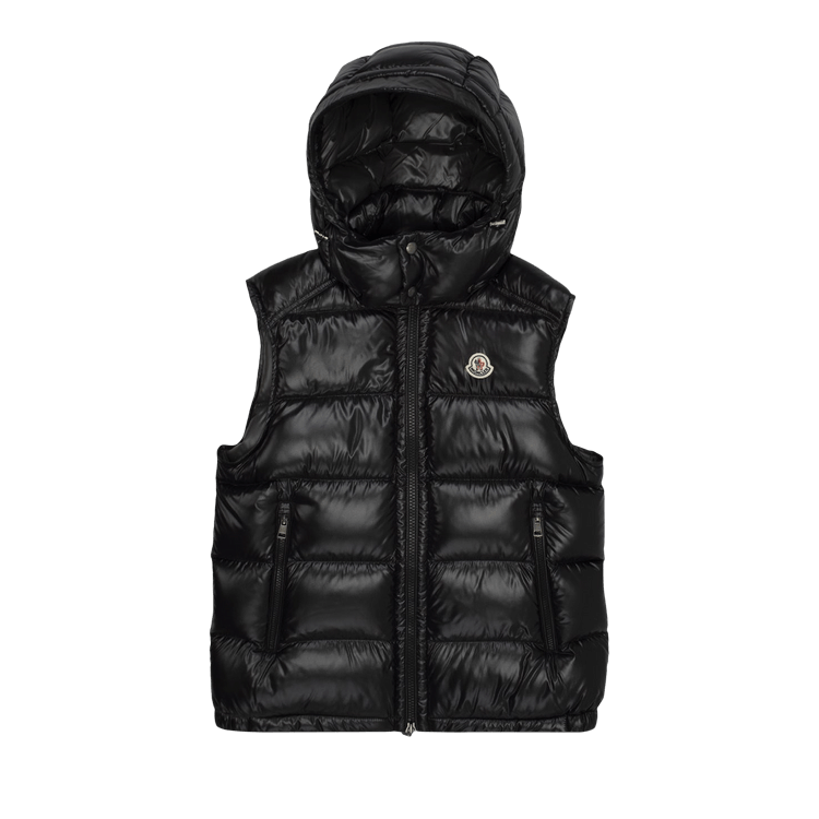 Moncler Bormes Shiny Puffer Vest Black