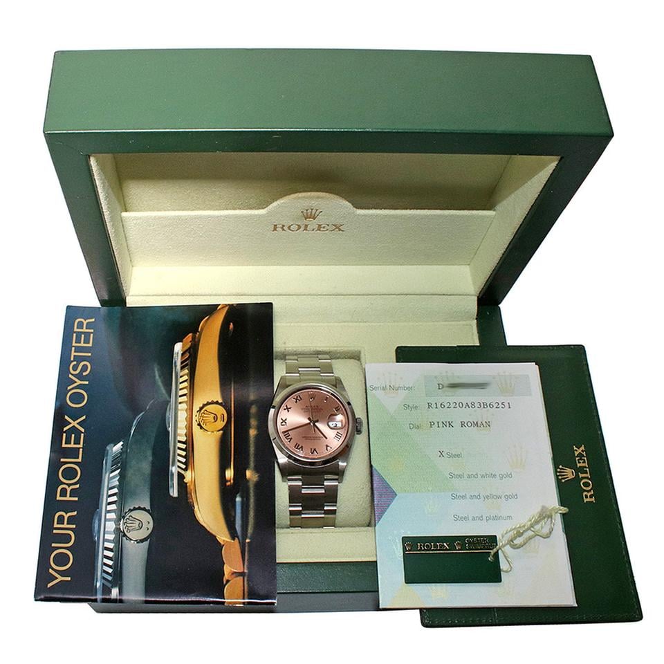 Rolex | Datejust | 16220 | Steel | 36 mm | Steel | Pink | Automatic