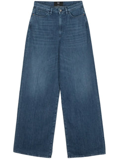 high-rise wide-leg jeans
