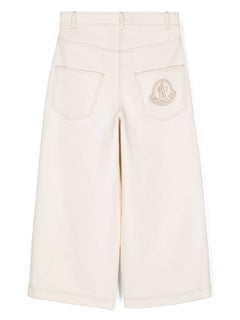 logo-embroidered cotton trousers