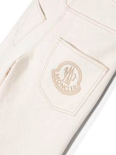 logo-embroidered cotton trousers