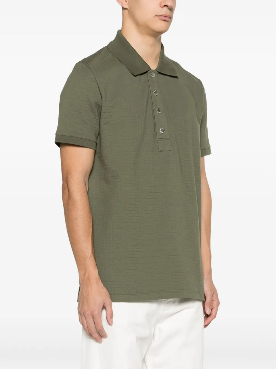 jacquard cotton polo shirt
