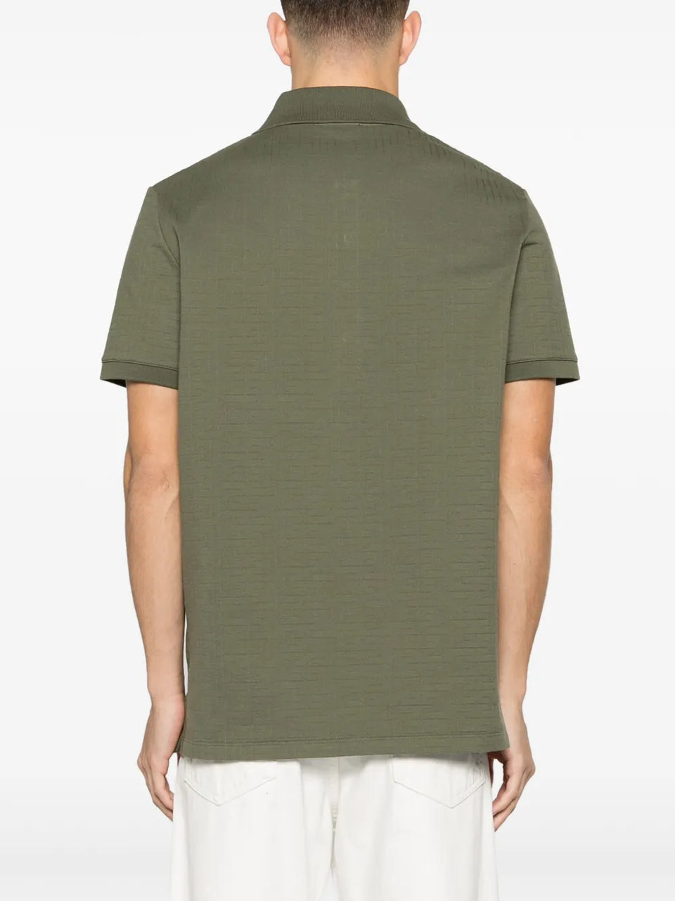 jacquard cotton polo shirt