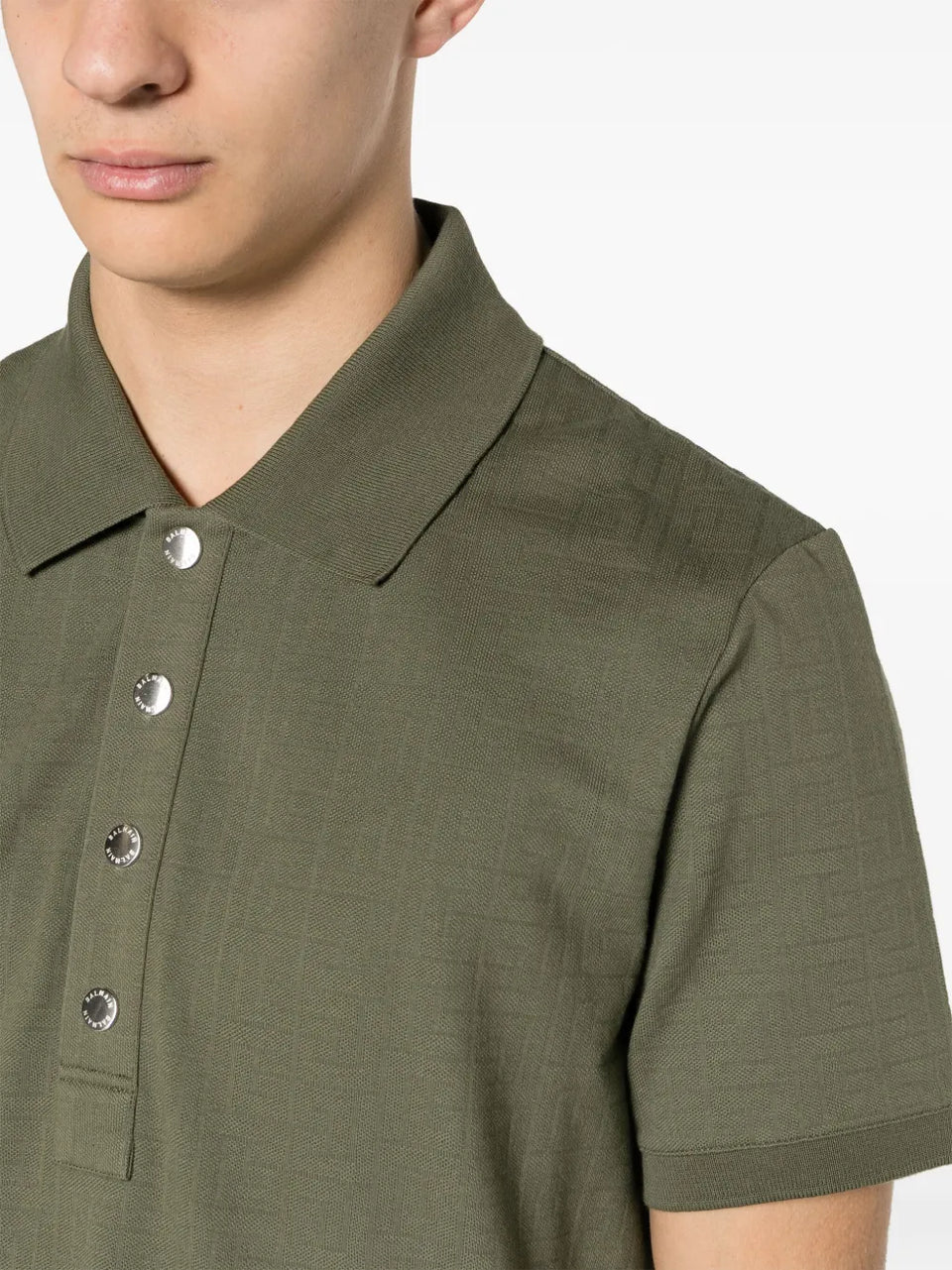 jacquard cotton polo shirt