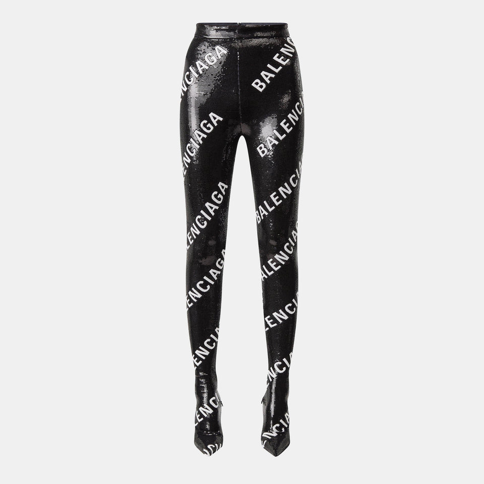 Sequinned Sock Boot Leggings