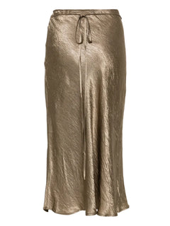 satin wrap midi skirt