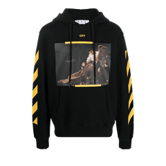 Off-White Diagonal Arrow Caravaggio St Fran Slim Hoodie Black/White
