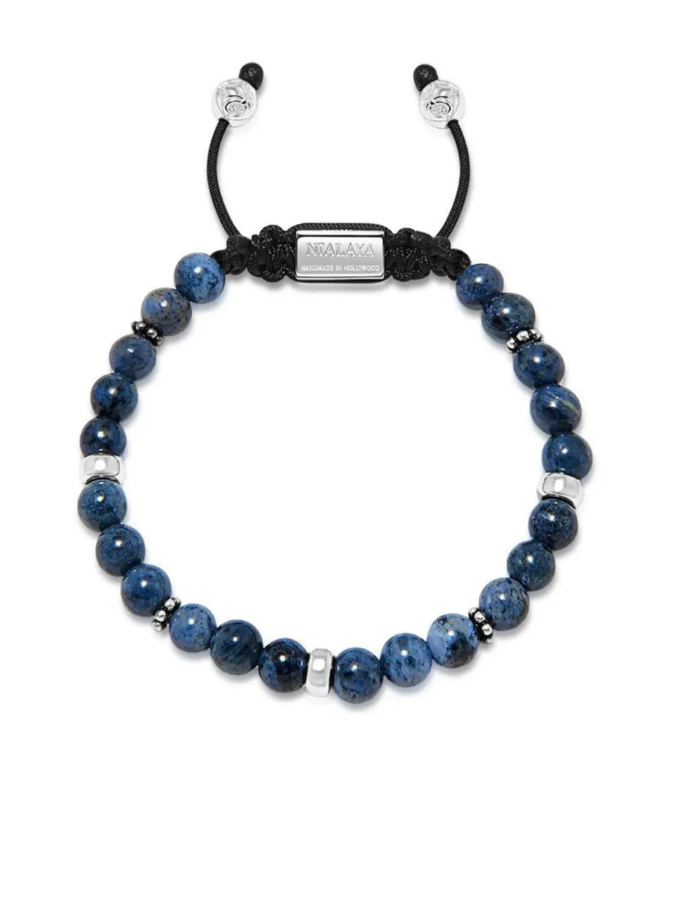 beaded dumortierite bracelet