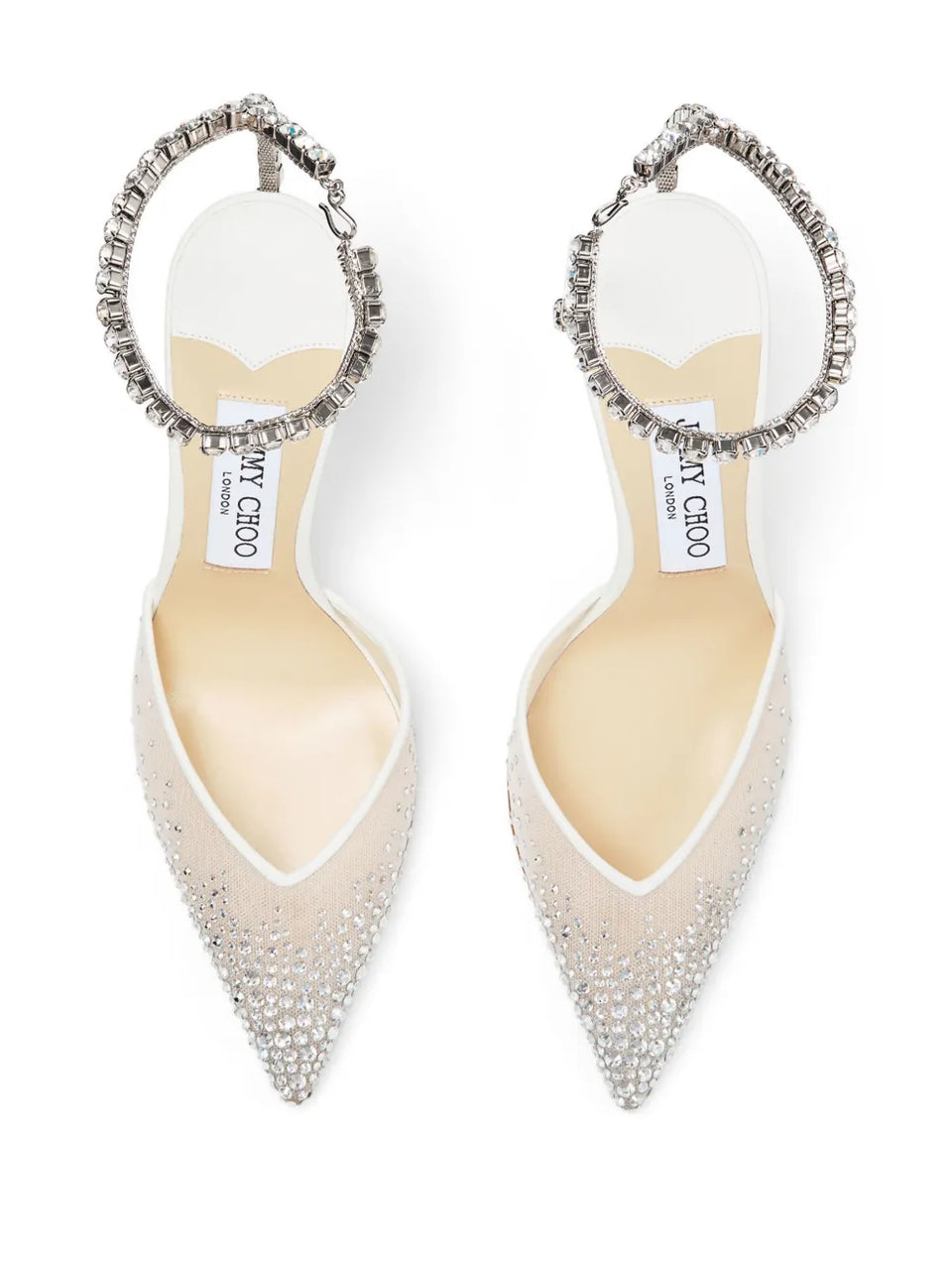100mm Saeda crystal-embellished pumps