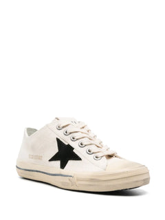 Star-patch canvas sneakers