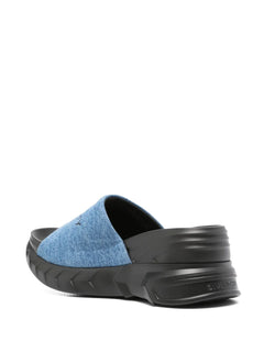 Marshmallow denim platform sandals