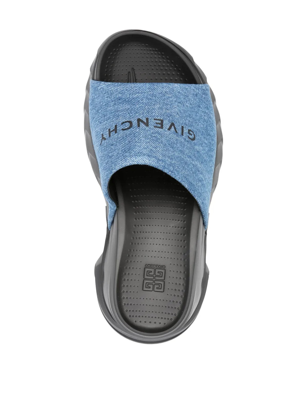 Marshmallow denim platform sandals