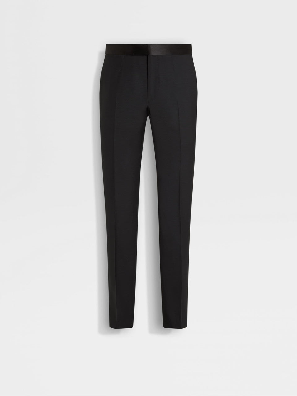 Zegna Black Wool And Mohair Pants