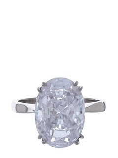 14kt gold vermeil oval solitaire ring