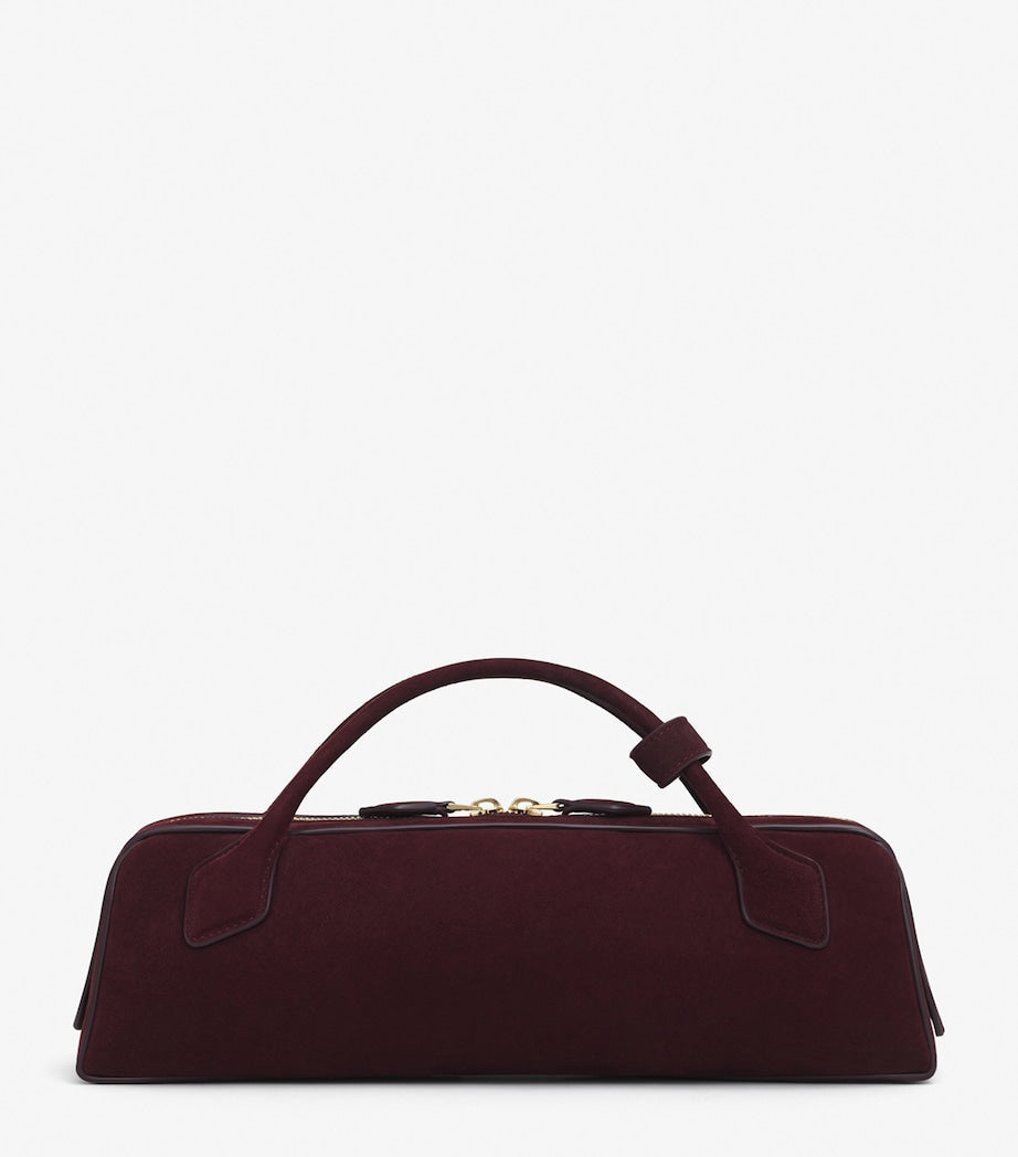 Suede Le Teckel Top-Handle Bag