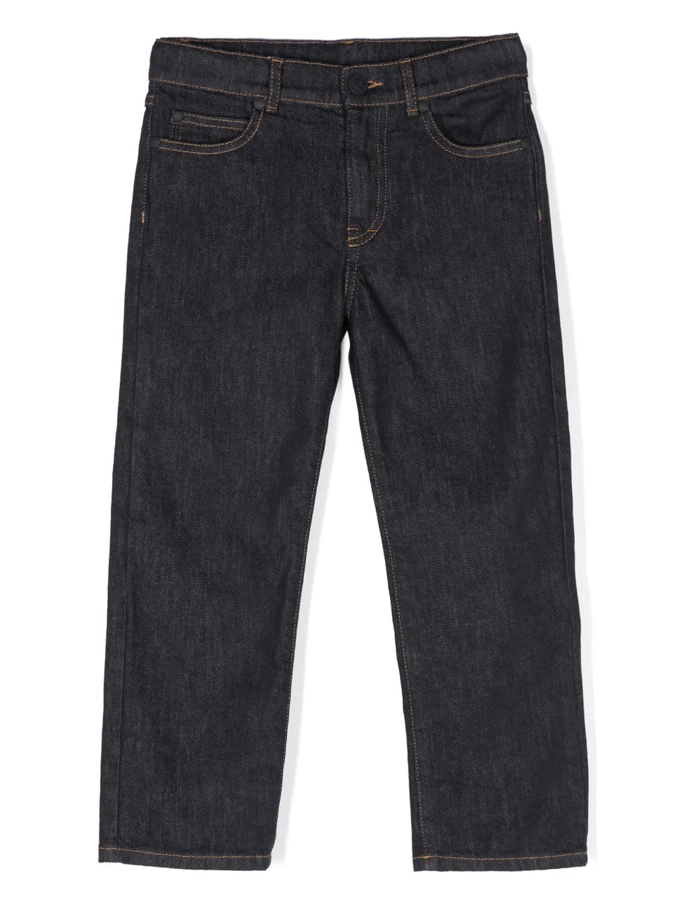 embroidered-logo jeans