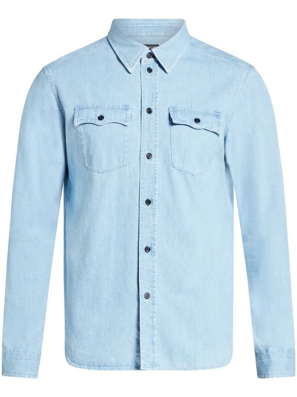 denim long-sleeve shirt