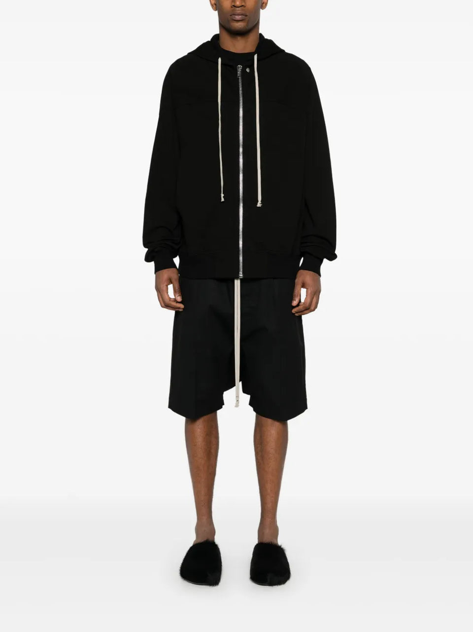 zip-up cotton Hoodie