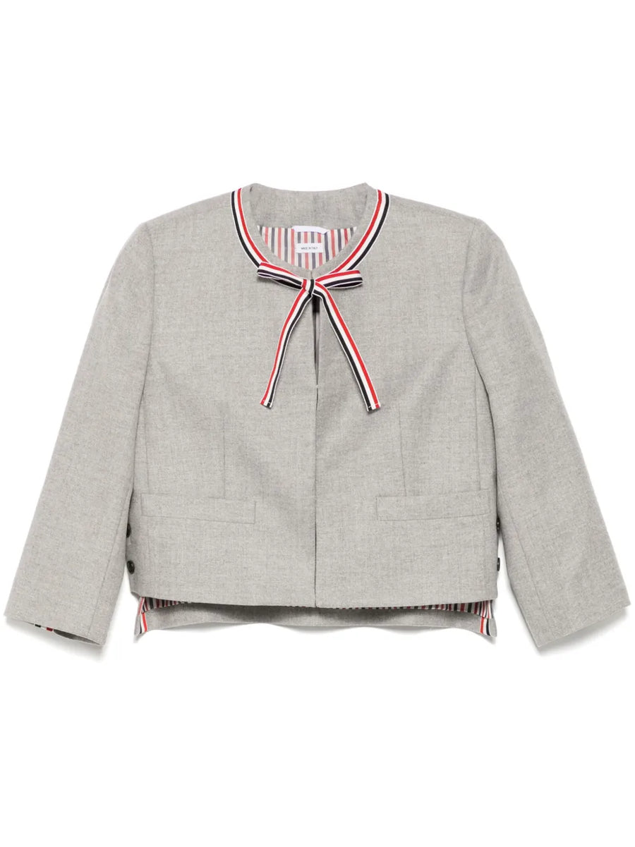flannel cropped jacket