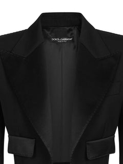 gabardine cropped jacket