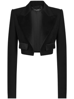 gabardine cropped jacket