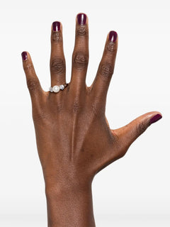 Matrix crystal pearl ring