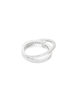 Hyperbola crystal-embellished ring