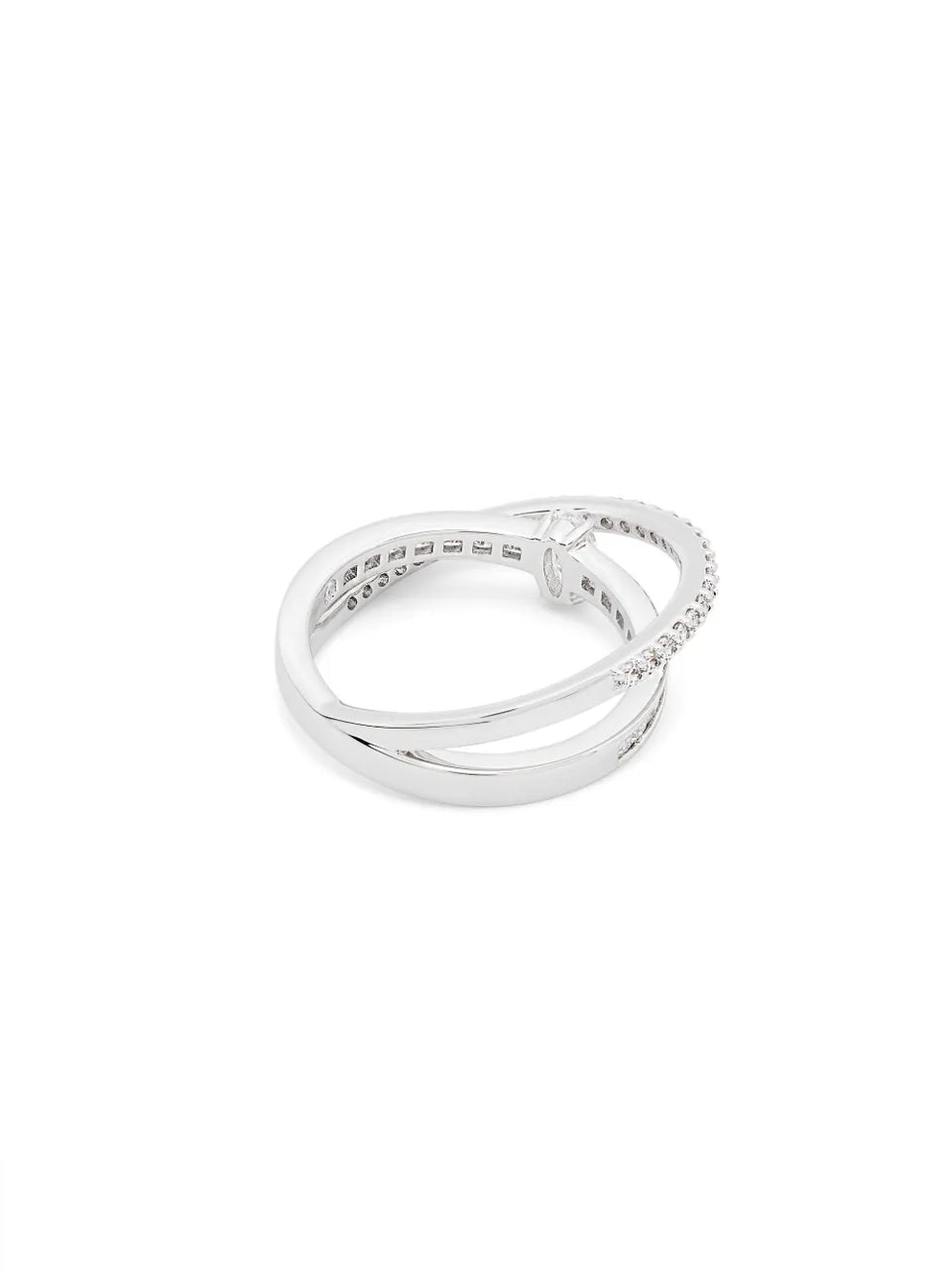 Hyperbola crystal-embellished ring