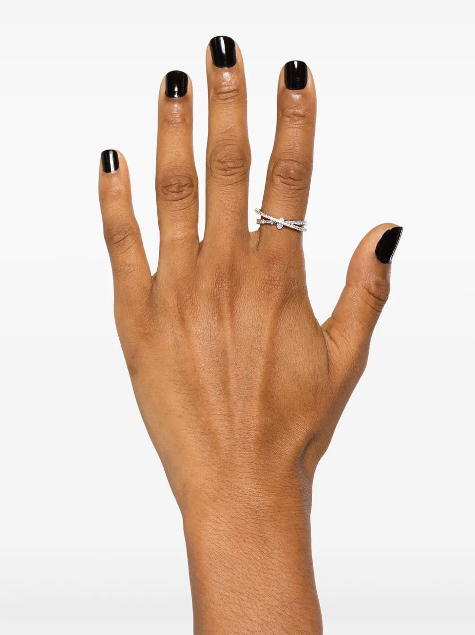 Hyperbola crystal-embellished ring
